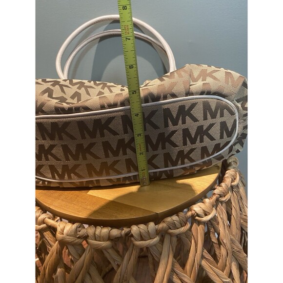MICHAEL Michael Kors Purse Marina Signature Jacquard Drawstring Tassel HOBO Genu - Picture 8 of 16